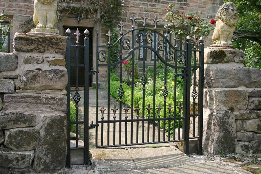 wrought iron gate details