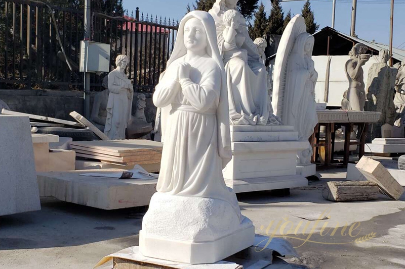 Estatua de mármol católica famosa de tamaño natural de Santa Bernadette