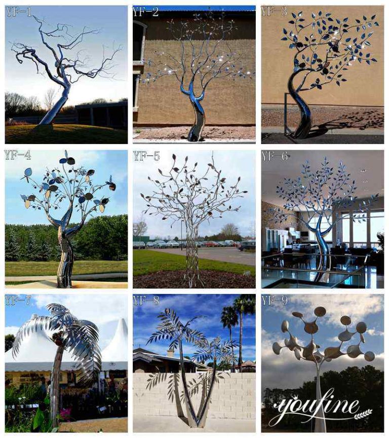 Large Free Standing Metal Tree Sculpture YouFine