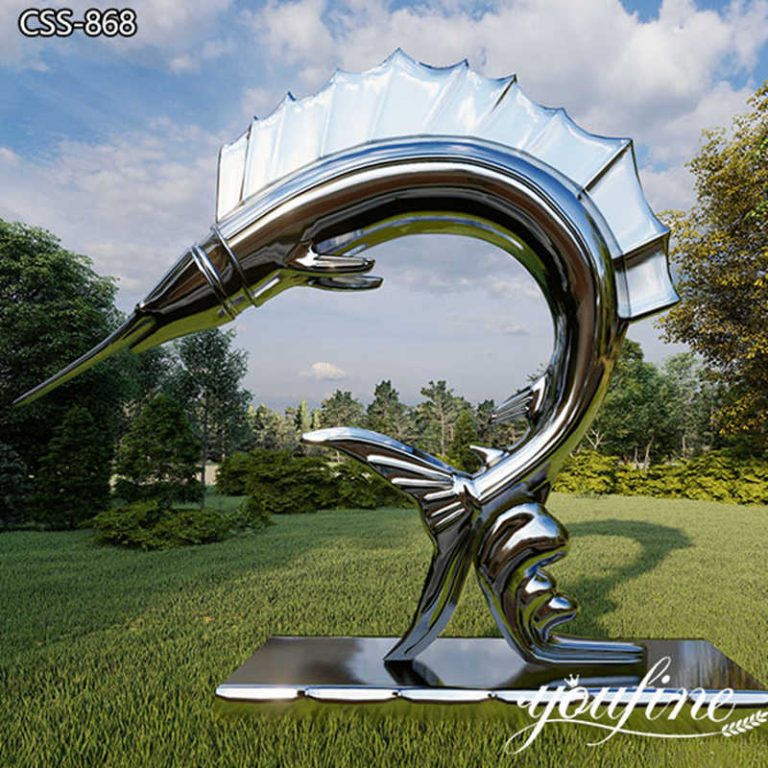 Metal Marlin Fish Statue Garden Art Decor Supplier Css Youfine