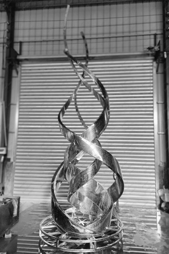 finished stainless steel sculpture in YouFine factory