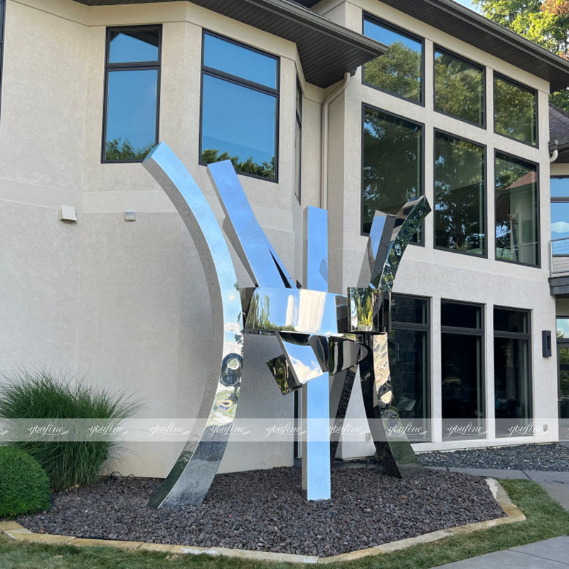 large stainless steel sculpture project for villa