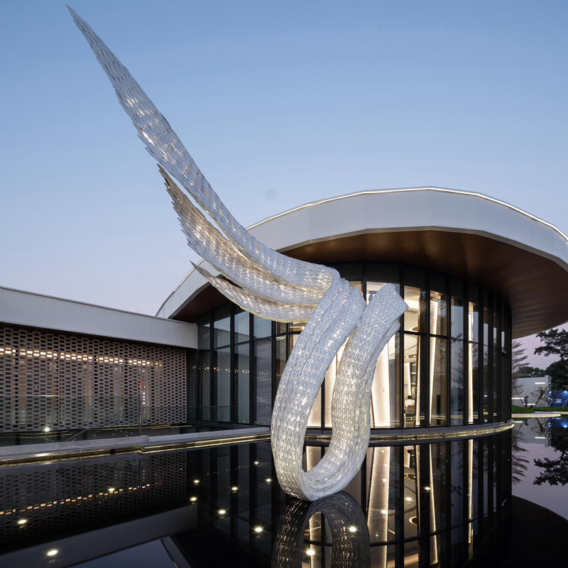 large stainless steel sculpture projects for outdoors