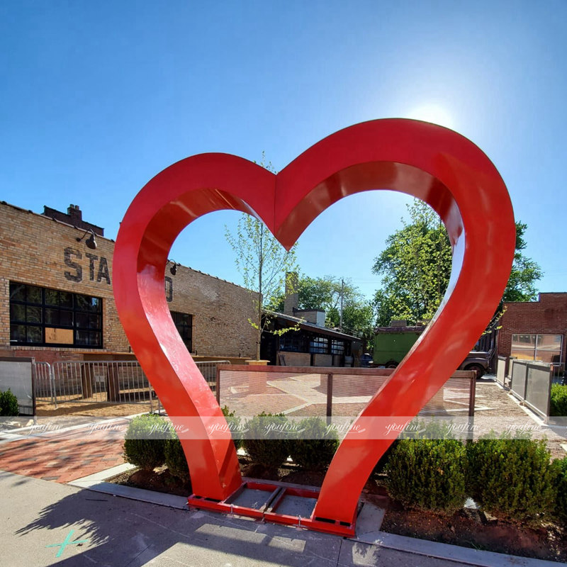 modern stainless steel sculpture project for park decor