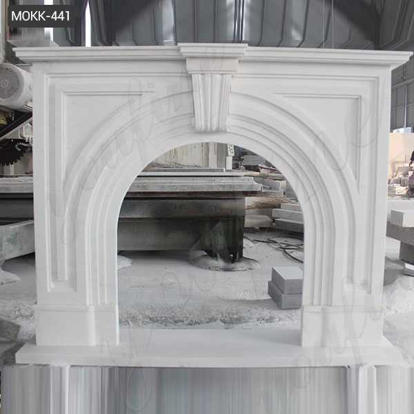 Victorian white marble fireplace