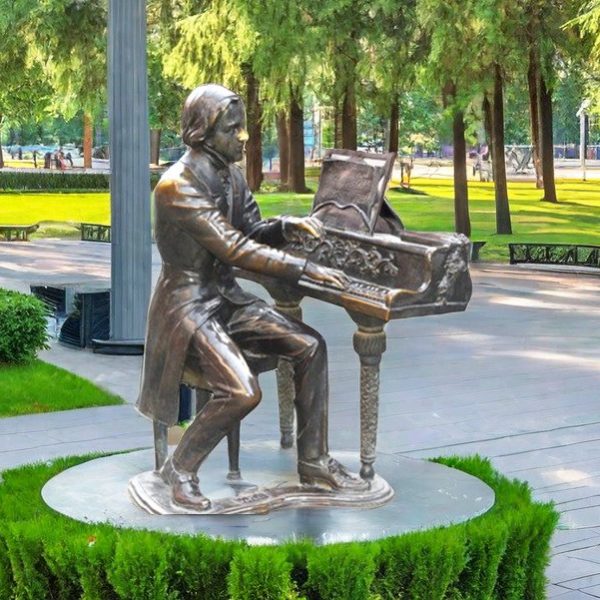 Bronze Piano Sculpture