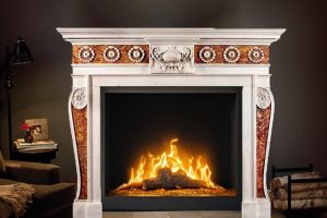 natural marble Georgian Multi Color Marble Fireplace Frame