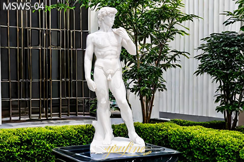Famous White Marble David Statue