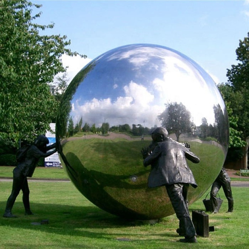 Park Large Stainless Steel Ball Sculpture for Lawn