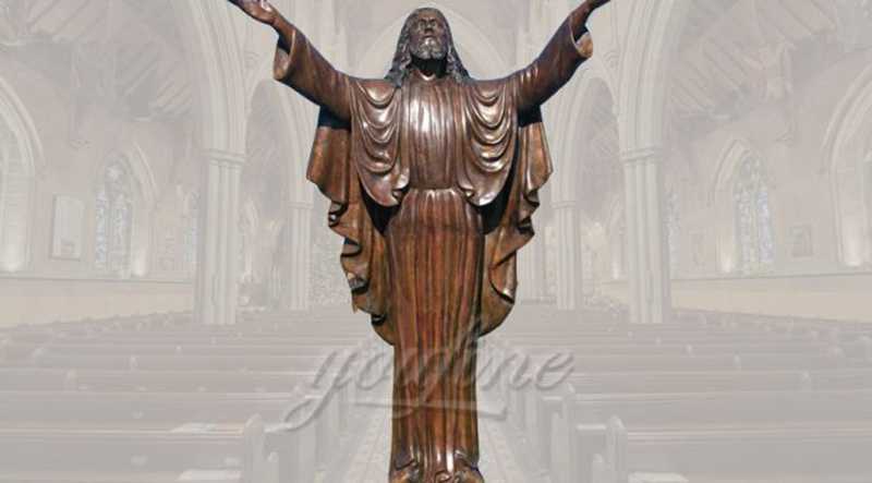 Standing Religious Sculpture Bronze Jesus Statues