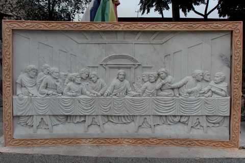 The Last Supper Decorative Marble Relief Sculpture