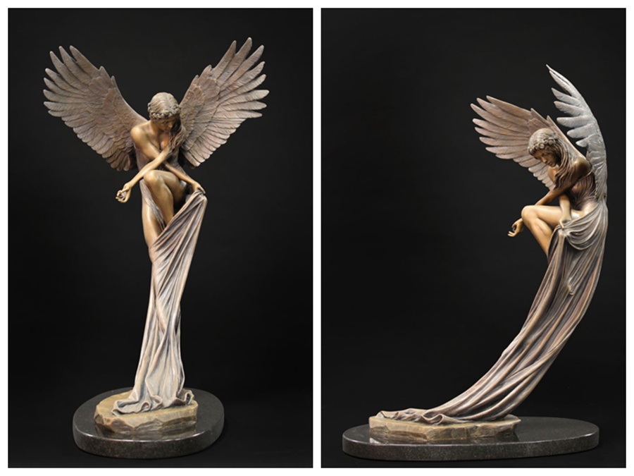 bronze angel statue