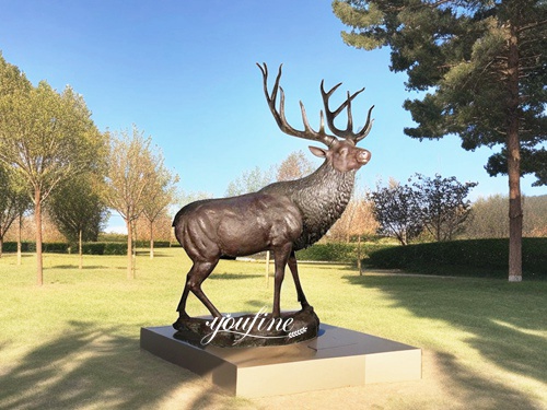 Decorative casting bronze deer sculpture - YouFine Sculpture