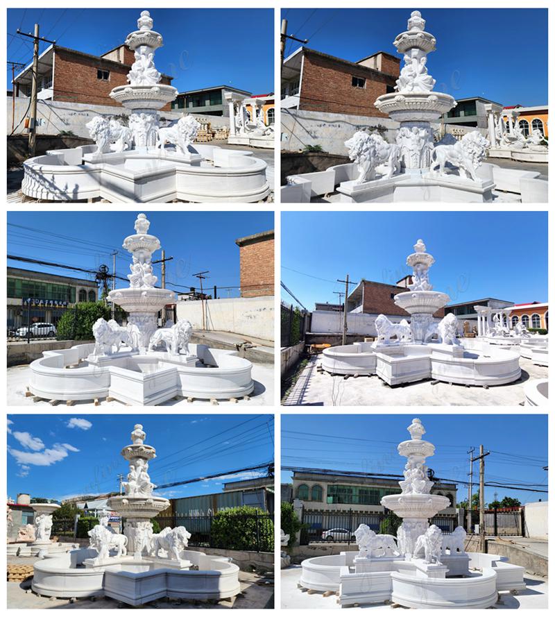 garden marble lion fountains