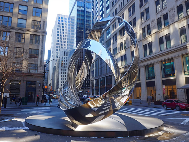 high quality stainless steel sculpture for city decor