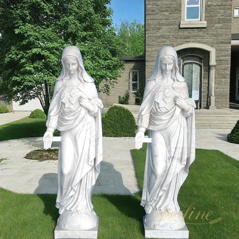 large outdoor virgin mary statue