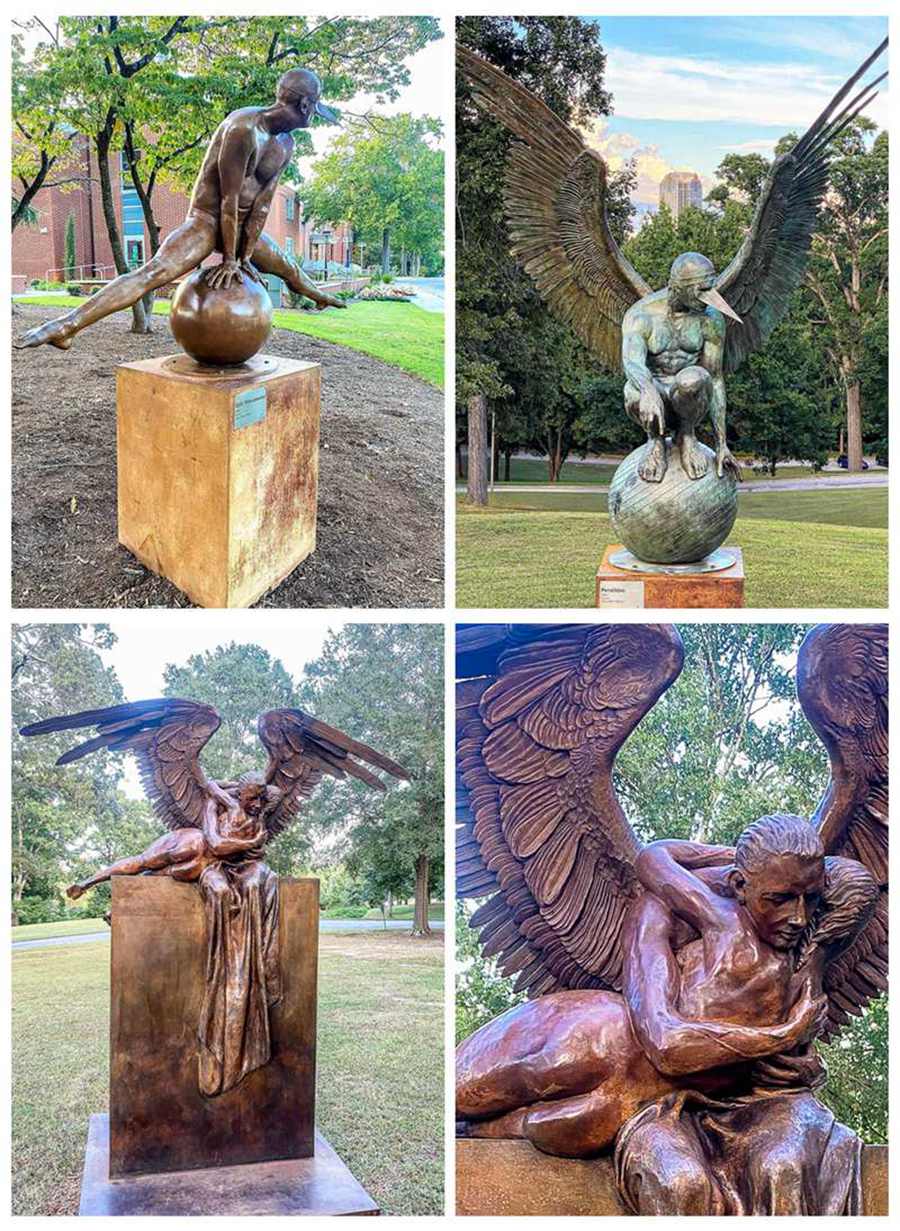 lifesize bronze angel statue