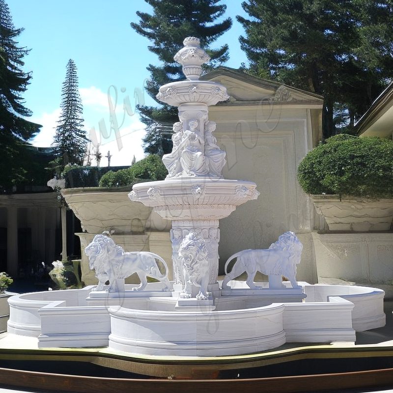 marble lion fountain outdoor