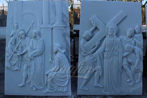 marble religious relief for sale