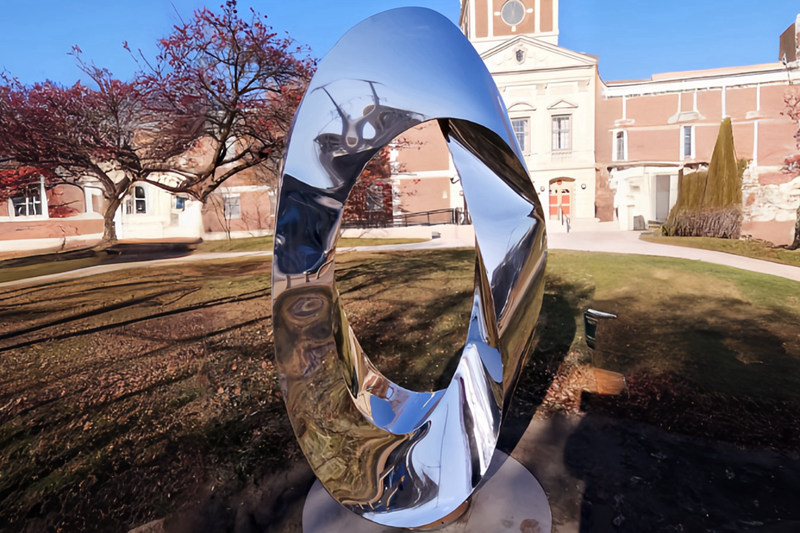 mirror polished abstract steel sculpture