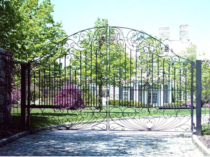 wrought iron gate decorations