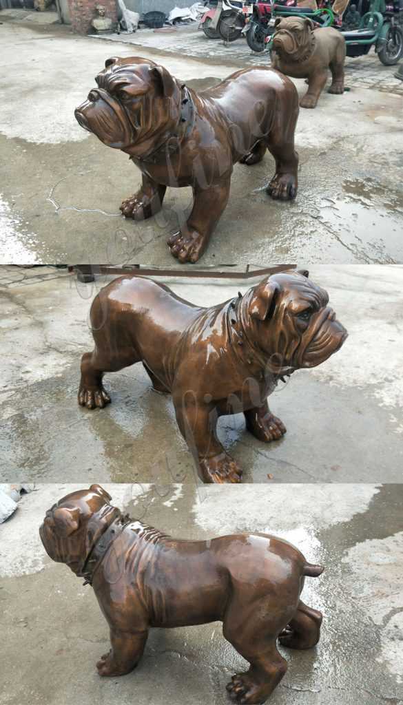 life size bulldog statue