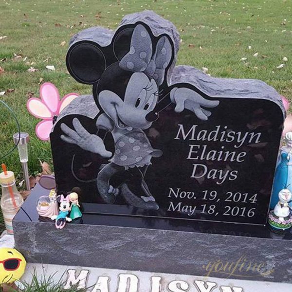 Black Granite Cartoon Headstone