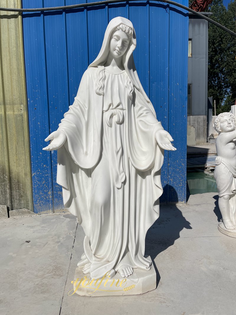 Hand Carved Mary Marble Statue for church