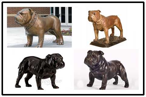 life size bulldog statue