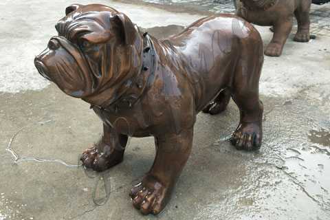 life size bulldog statue