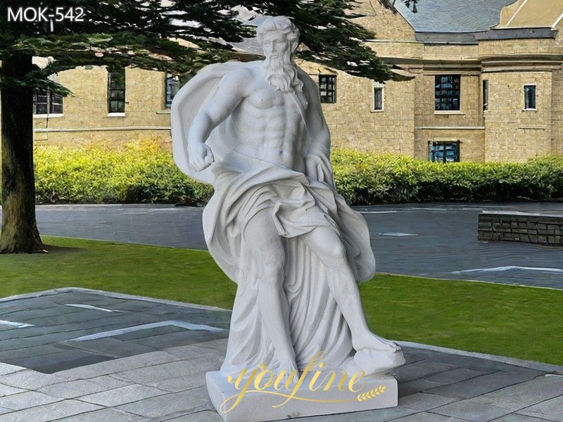 Famous Marble Neptune Poseidon statue details