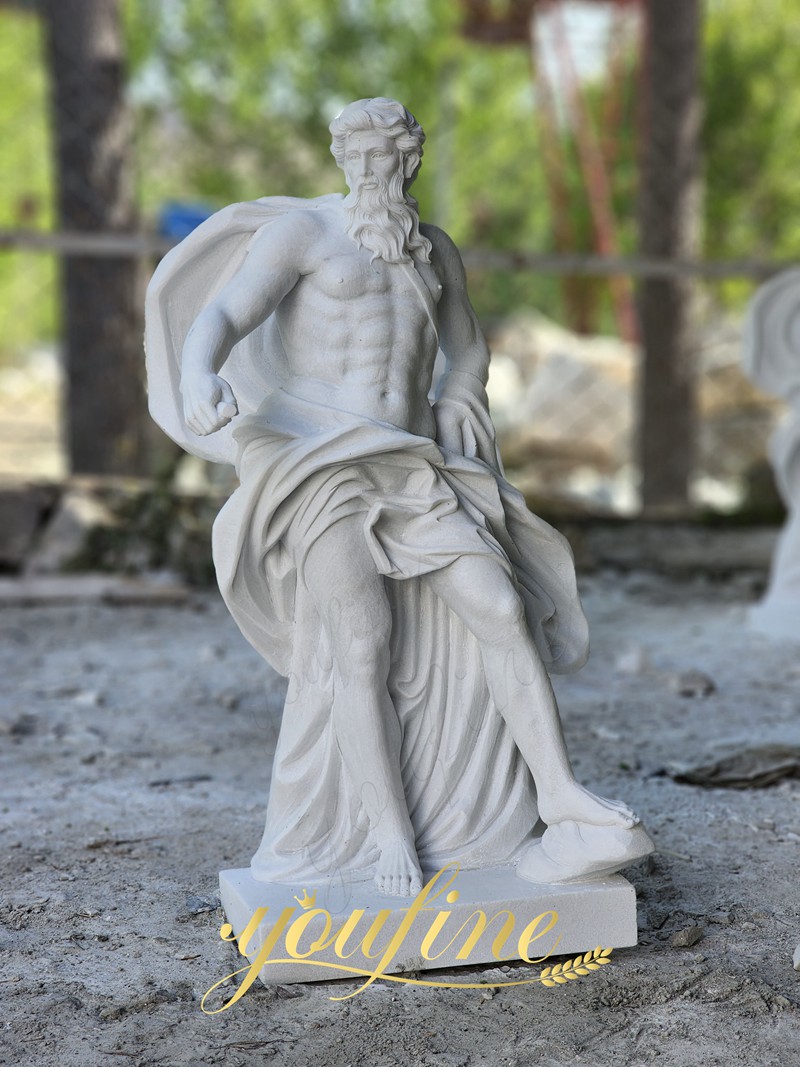 Famous Marble sculptures of Poseidon statue