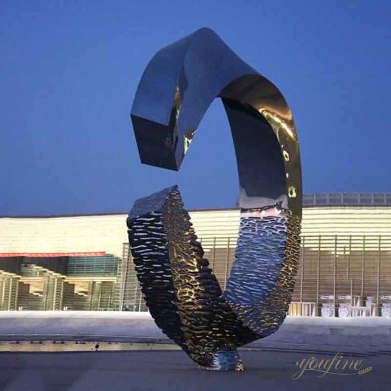 Stainless Steel Sculpture“Noon at Water” for Decor