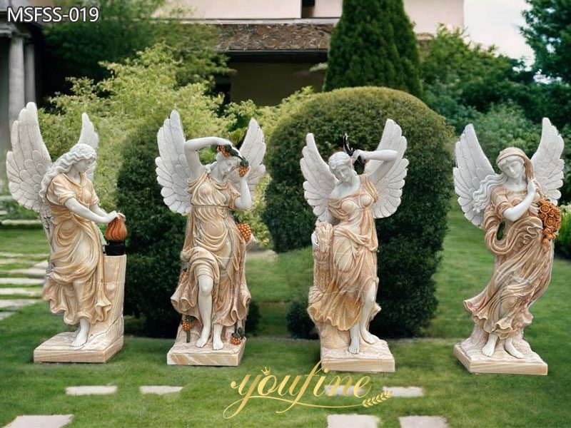 Life-Size Set of Four Seasons Angel Statues Beauty for Sale for Backyard Decor