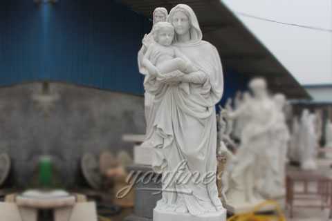 Outside religious mary and baby jesus garden marble sculptures for sale