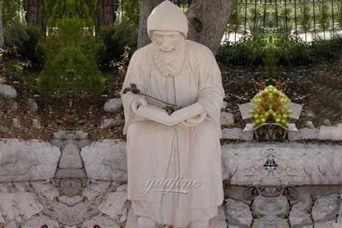 Outdoor religious garden marble st charbel statues to buy