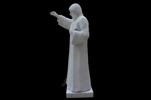 Outside full size white marble catholic statues of st charbel to buy