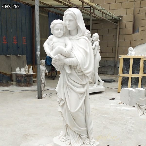 Life Size Catholic Our Lady of Virgin Mary with Baby Jesus Statue