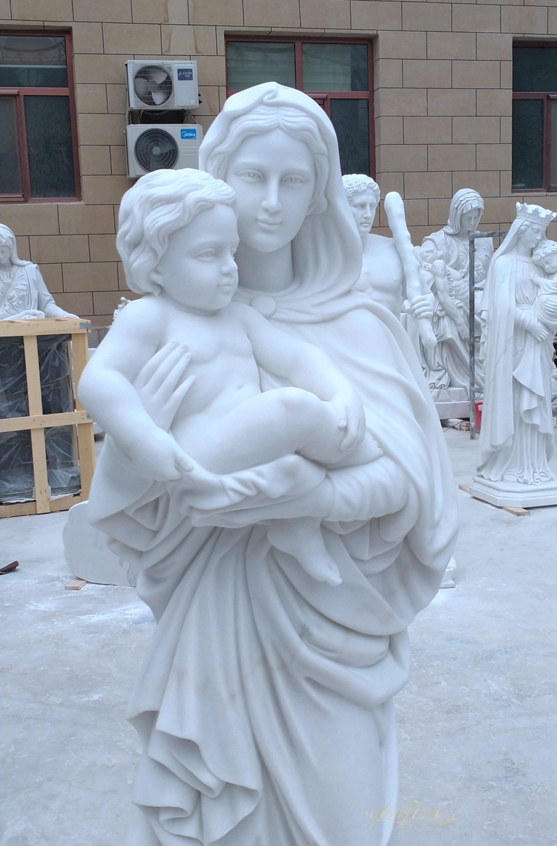 Life Size Catholic Our Lady of Virgin Mary with Baby Jesus Statue