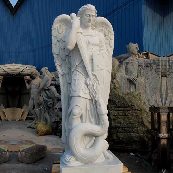 Life Size Famous Archangel Of Saint Michael Outdoor Marble, 45% OFF