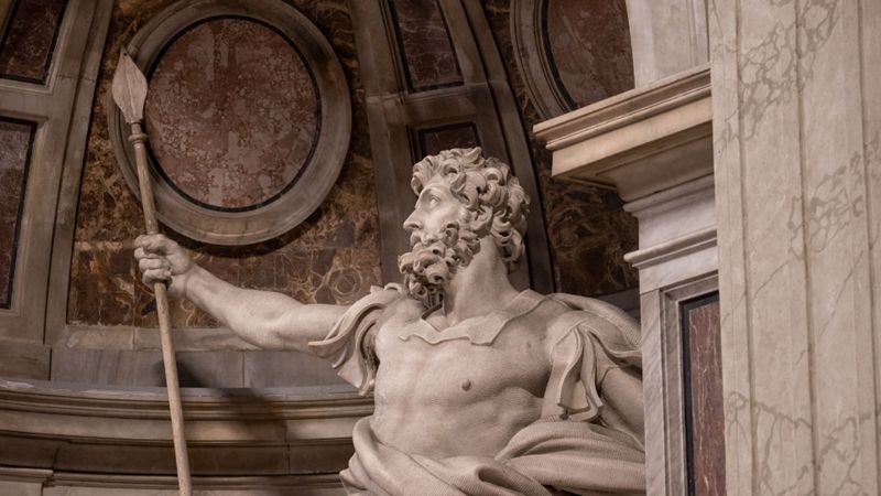 Marble Saint Longinus Statue