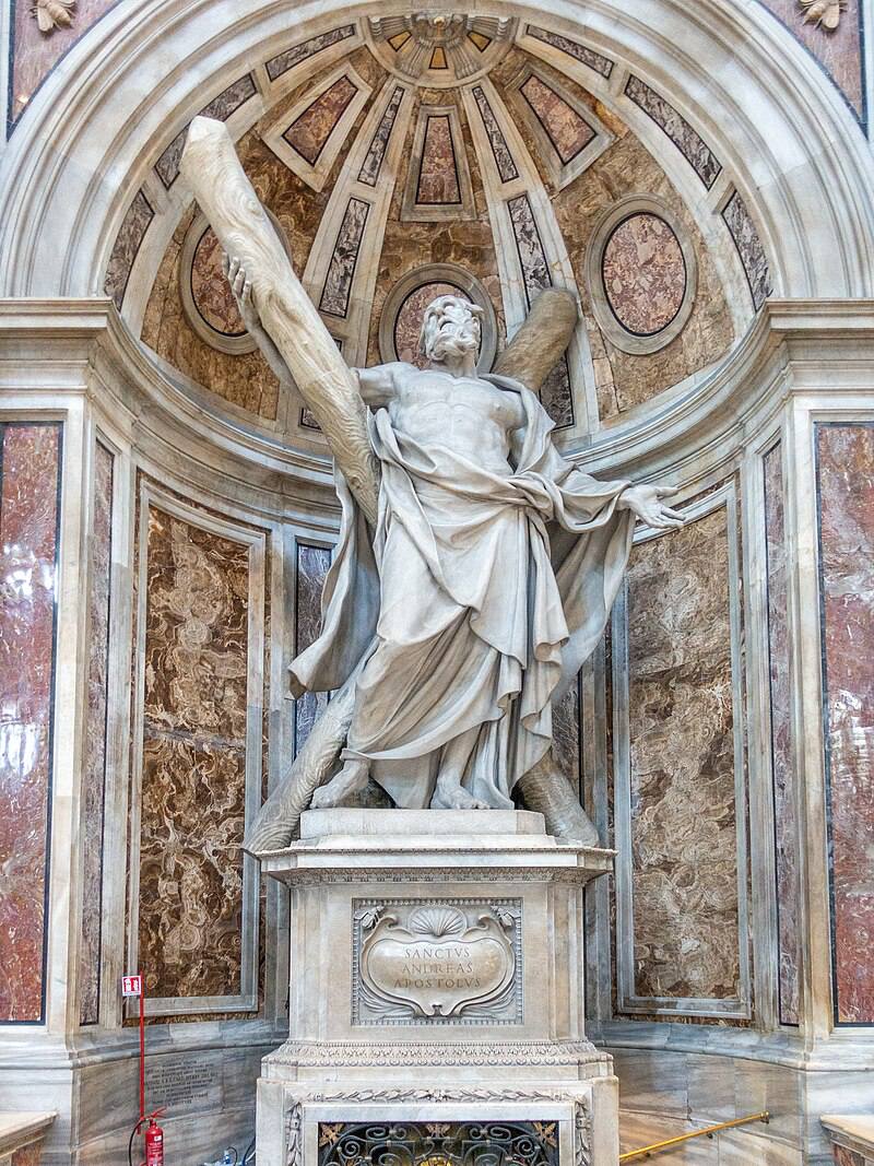 St. Andrew statue in St. Peter's Basilica