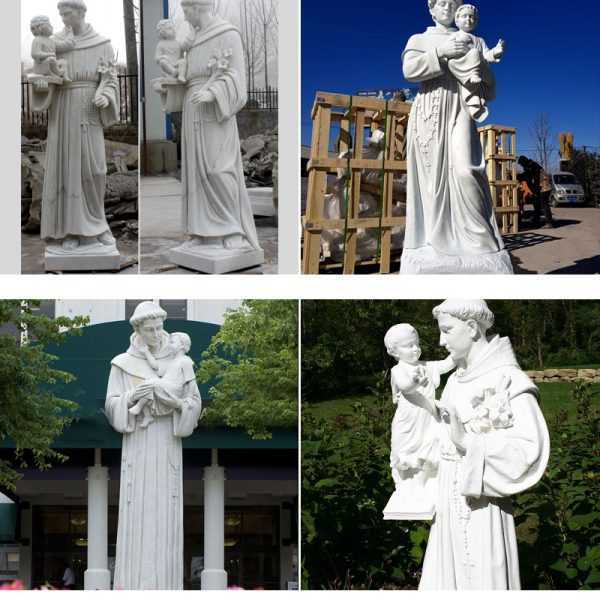 catholic manufacturer direct supply custom made catholic statues of Saint Anthony of padua with infant jesus marble statue designs