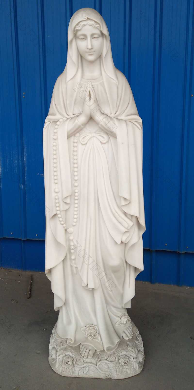 White Mable Catholic Prayer Church Sculpture Our Lady of Mary Statue