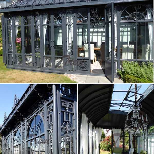 outdoor large cheap metal wrought iron gazebo for backyard for sale