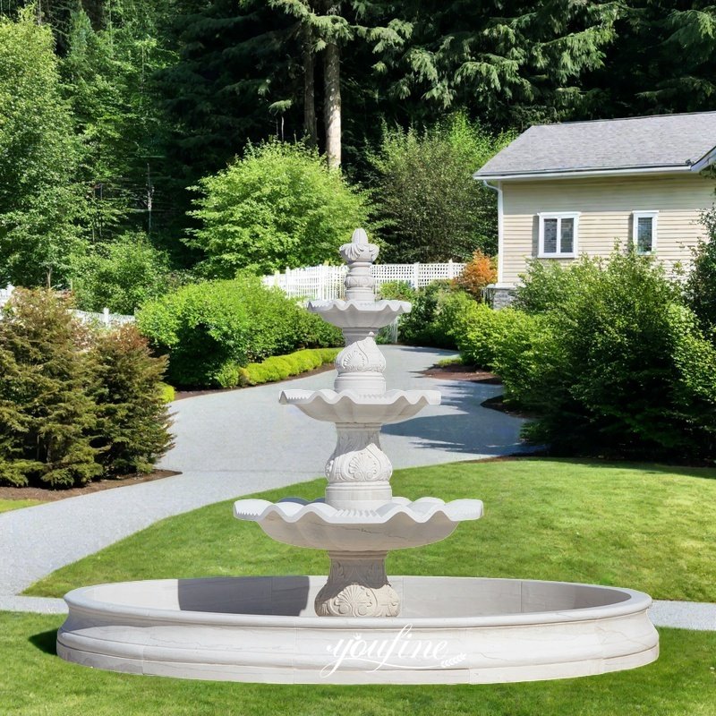 Hand Carved Tiered Home Depot Garden Fountain MOKK-11