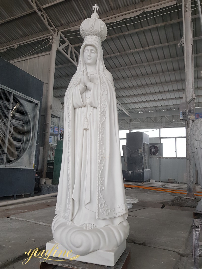 outdoor our lady of fatima marble statue