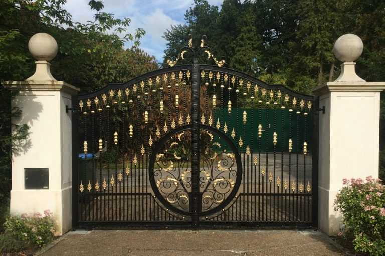 Modern large Sliding Garden Front Gates Wrought Iron Driveway for Sale ...