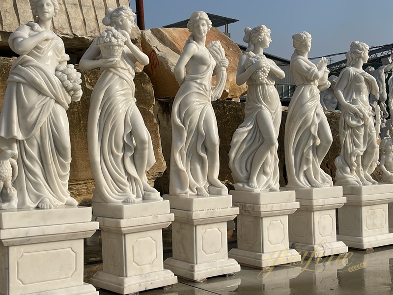 Outdoor Hand Carved Marble Four Season Statues