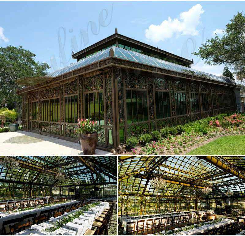 Giant Outdoor Backyard Wrought Iron Gazebo for Wedding Ceremony for Sale